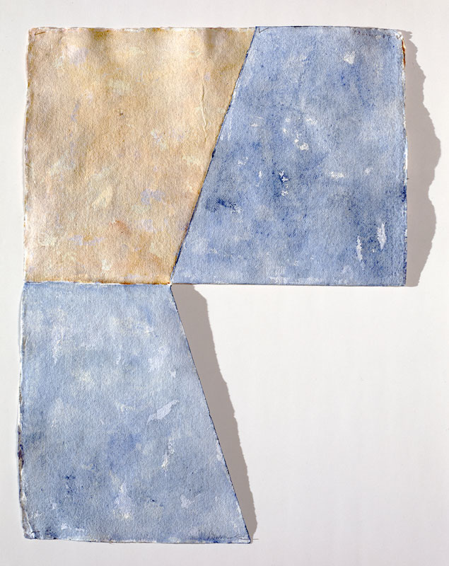 Blau gelb Japanpapier datum